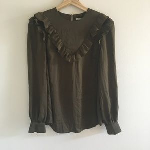 Victorian Style Dark Green Blouse
